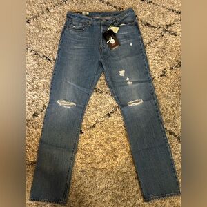 Levi's Women's Blue Distressed Skinny Jeans